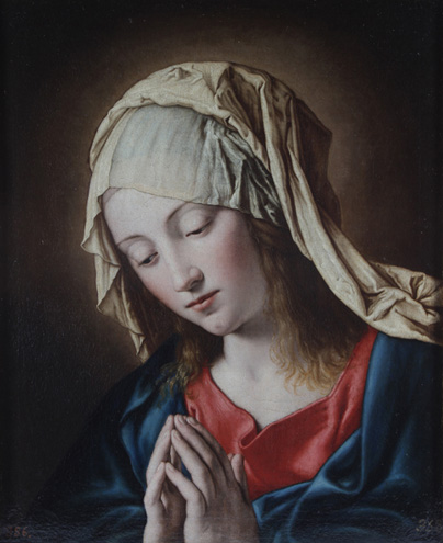 A Virxe en meditación de Il Sassoferrato